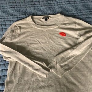 NWOT XL JCrew grey Tippi with 💋!